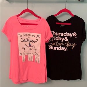 T-shirts from Justice.